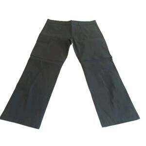 Eddie Bauer Mens Convertible Cargo Hiking Pants 36x30 Blue Performance Quick Dry